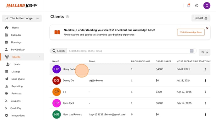 Export Client Notes for Specific Dates - Step 2