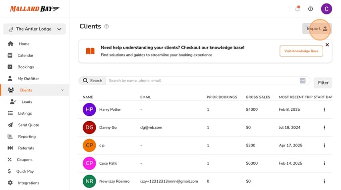 Export Client Notes for Specific Dates - Step 5