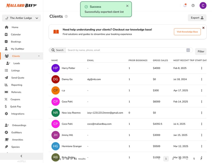 Export Client Notes for Specific Dates - Step 6